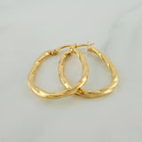 Candongas Nilo Ovaladas 1.5gr / 1 in / Oro Amarillo 18K &