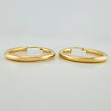 Hoop Earrings Jass 2.7gr / 1 1/4 in / Yellow Gold 18K &