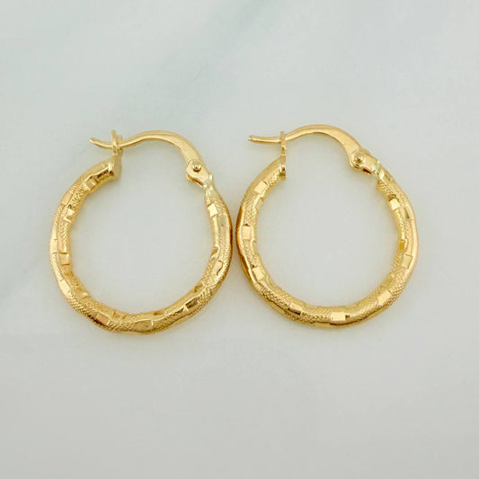 Hoop Earrings Sandra 1.4gr / 3/4 in / Yellow Gold 18K %