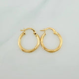 Candongas Lore 1.1gr / 3/4 in / Oro Amarillo 18K &