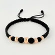 Pulsera Negra Penta Neo 5und / 4mm-6mm Oro Rosa 18K  (A.C)