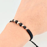 Pulsera Negra Penta Neo 5und / 4mm-6mm Oro Rosa 18K  (A.C)