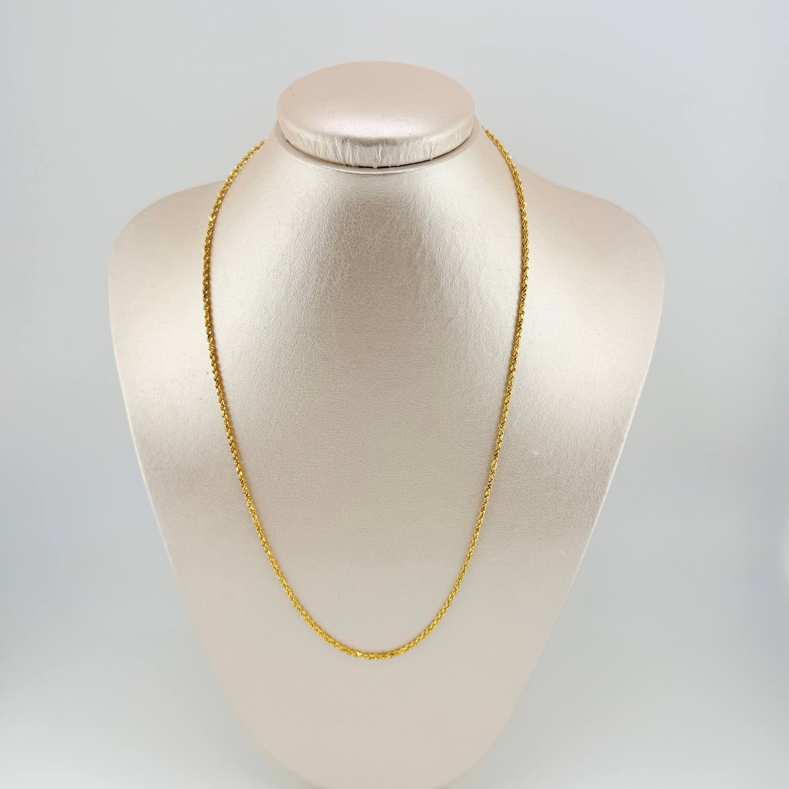 Cadena Lazo 2.45gr / 19 3/4 in / 2mm Oro Amarillo +3 18K *