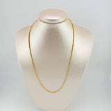 Cadena Lazo 2.45gr / 19 3/4 in / 2mm Oro Amarillo +3 18K *