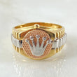 Anillo Correa Corona 7.25gr / T11 / Tres Oros 18K ©
