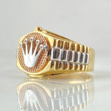Anillo Correa Corona 7.25gr / T11 / Tres Oros 18K ©