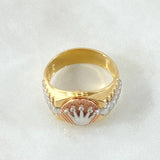 Anillo Correa Corona 7.25gr / T11 / Tres Oros 18K ©