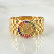 Crown Mesh Band Ring 4.35gr / Size 8 1/2 / 18K Yellow Gold ©