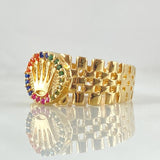 Crown Mesh Band Ring 4.35gr / Size 8 1/2 / 18K Yellow Gold ©