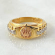 Crown Strap Ring 5.15gr / Size 6 3/4 / Three 18K Golds ©