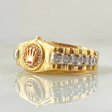 Crown Strap Ring 5.15gr / Size 6 3/4 / Three 18K Golds ©