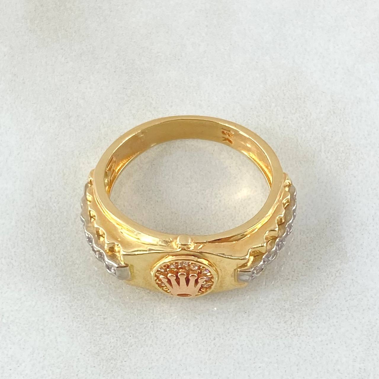 Crown Strap Ring 5.15gr / Size 6 3/4 / Three 18K Golds ©