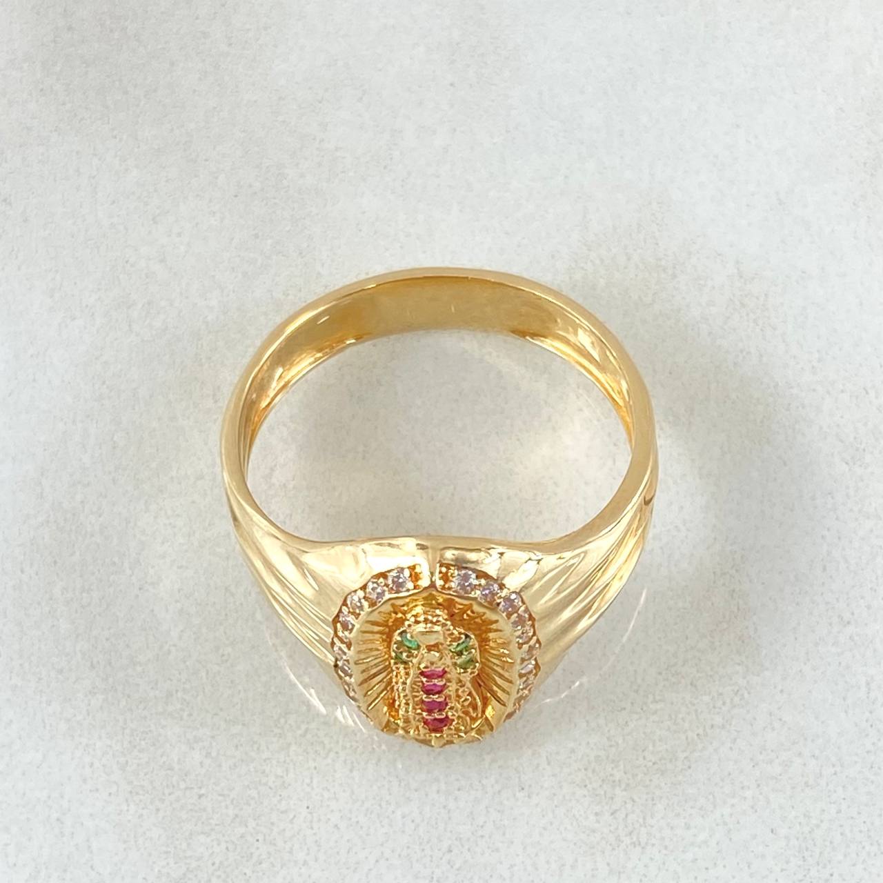 Virgin Guadalupe Ring 3.95gr / Size 7 1/2 / 18K Yellow Gold ©