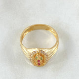 Virgin Guadalupe Ring 3.95gr / Size 7 1/2 / 18K Yellow Gold ©