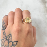 Virgin Guadalupe Ring 3.95gr / Size 7 1/2 / 18K Yellow Gold ©