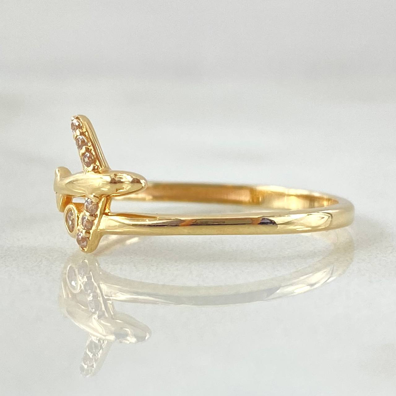 Anillo Avion 1.55gr / T7 1/4 / Oro Amarillo 18K