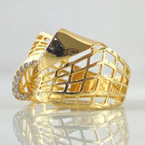 Mesh Wave Ring 3.9gr / Size 6 3/4 / 18K Yellow Gold