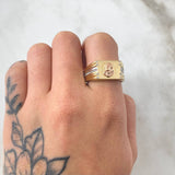 Christ Face Ring 5.2gr / Size 10 / 18K Yellow Gold