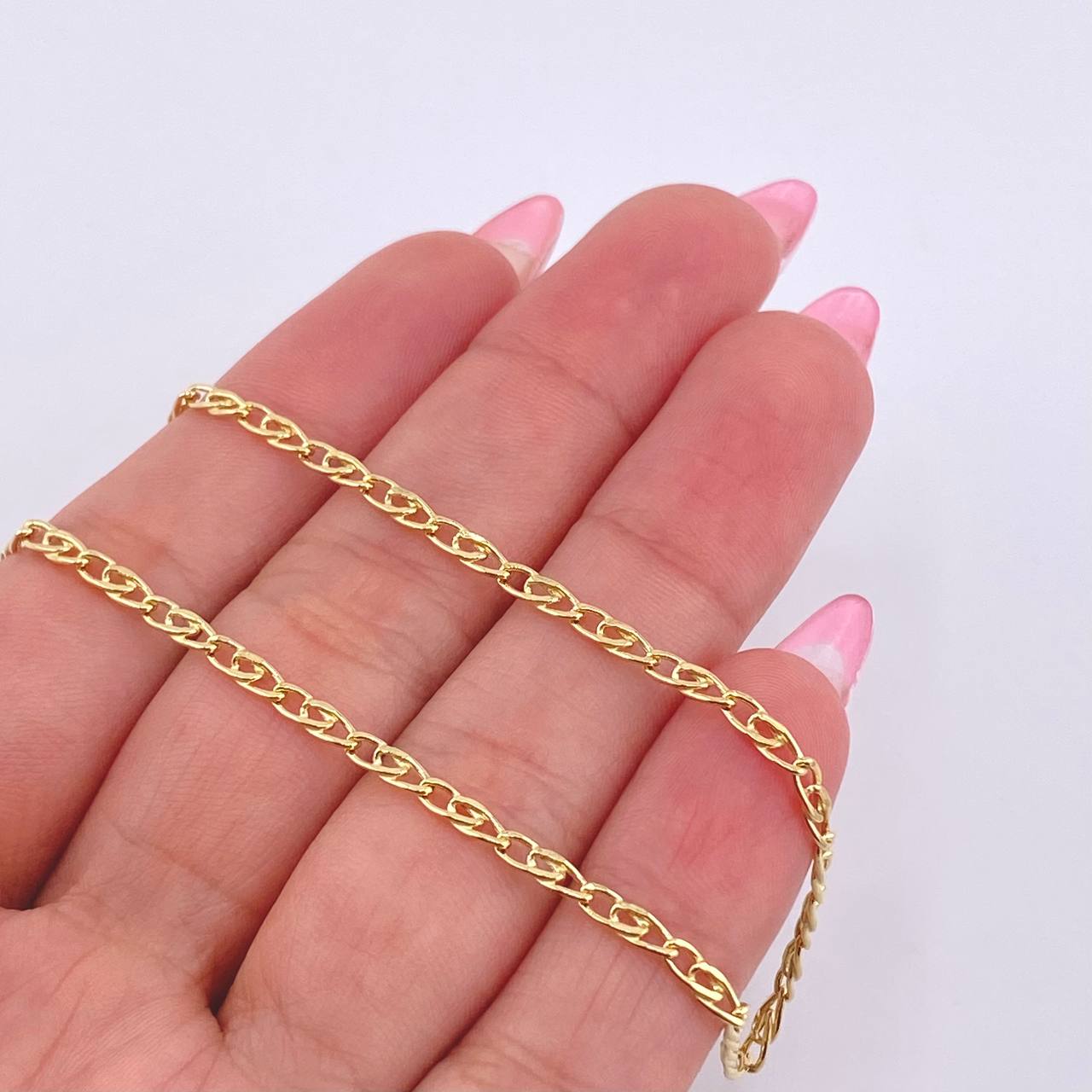 Cadena Lumachina 4.35gr / 23 1/2 in / 2mm Oro Amarillo +3 18K