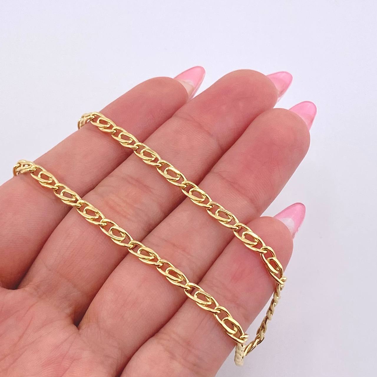 Cadena Lumachina 7.8gr / 23 1/2 in / 3mm Oro Amarillo +3 18K