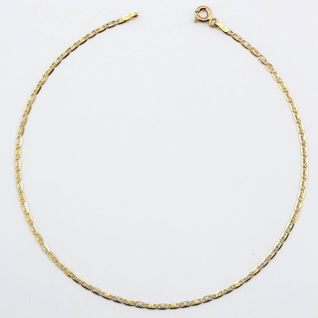 Tobillera Plana 1.45gr / 9 3/4 in / 1.8mm Tres Oros +3 18K