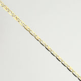 Tobillera Escalera Plana Diamantada 1.45gr / 9 3/4 in / 1.7mm Tres Oros 18K *