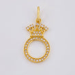 Pendant Crown Letter O 1.7gr / 1 in / Yellow Gold 18K ©