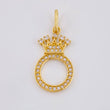 Dije Corona Letra O 1.8 g / 1 in Oro Amarillo 18K