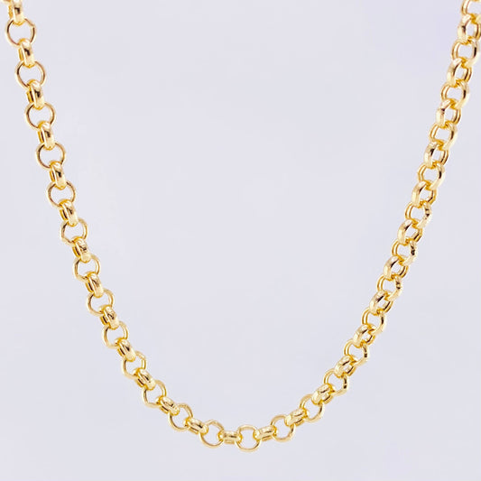 Roll On Chain 13gr / 23 1/2 in / 4.3mm 18K Yellow Gold +3
