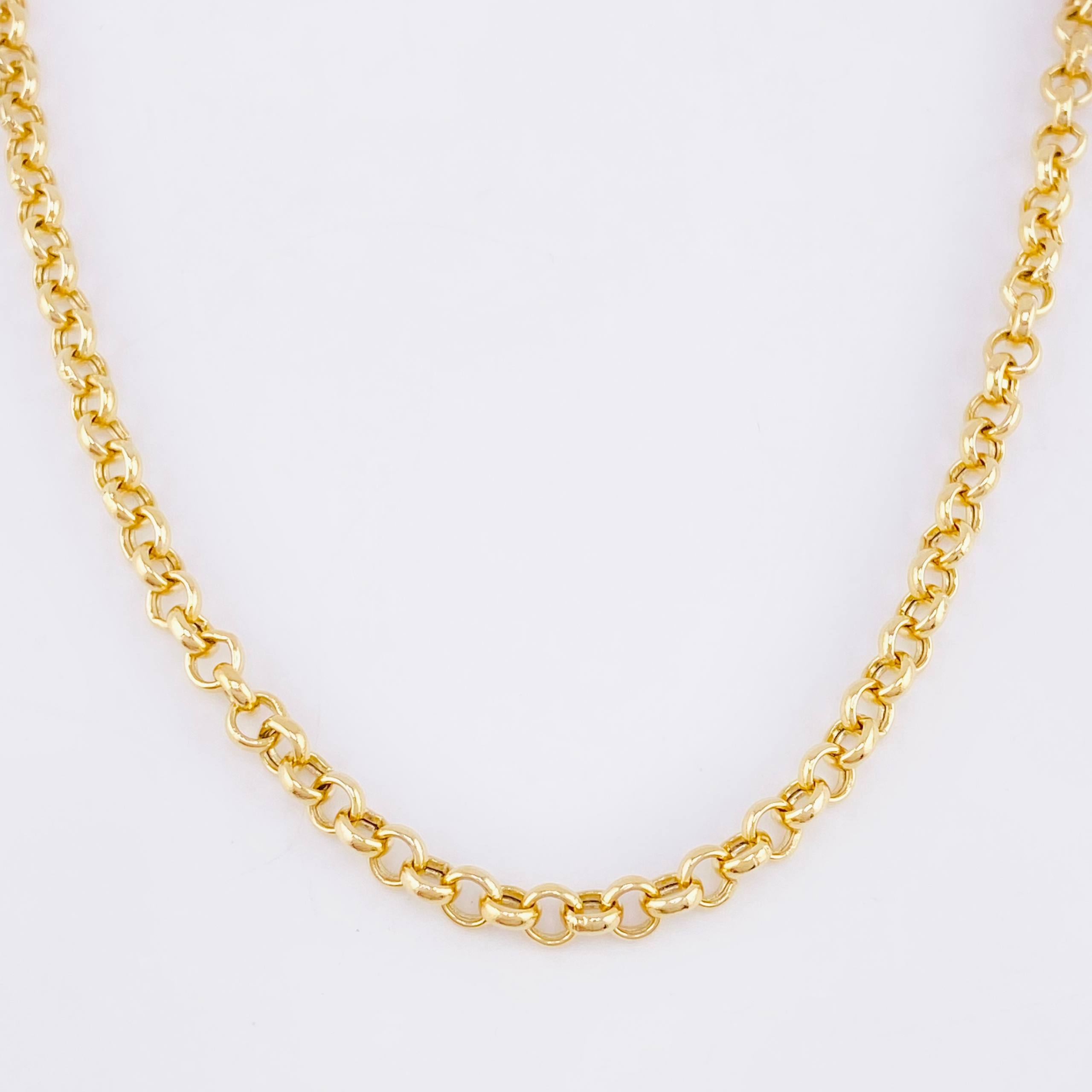 Roll On Chain 13gr / 23 1/2 in / 4.3mm 18K Yellow Gold +3