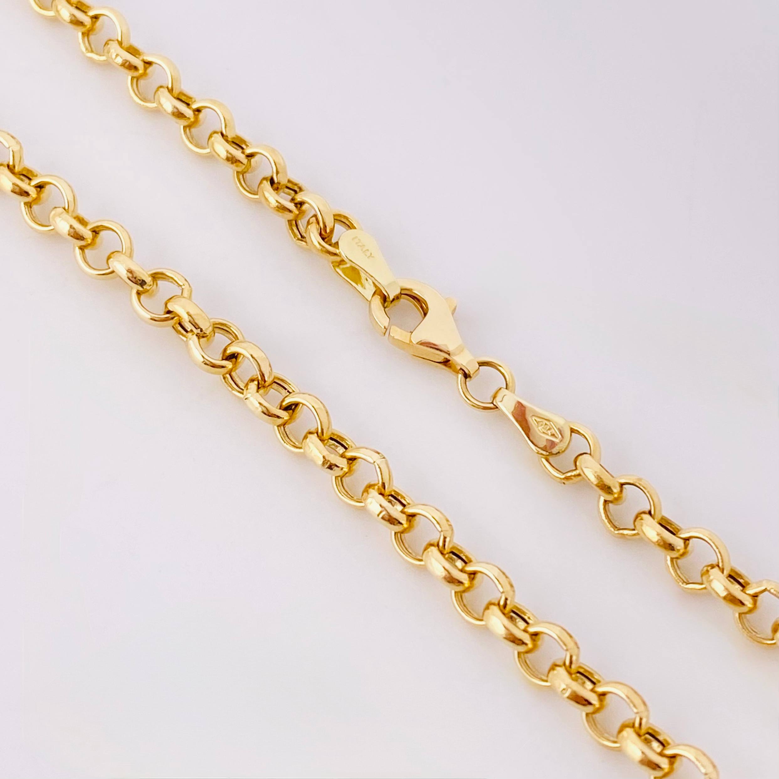 Roll On Chain 13gr / 23 1/2 in / 4.3mm 18K Yellow Gold +3
