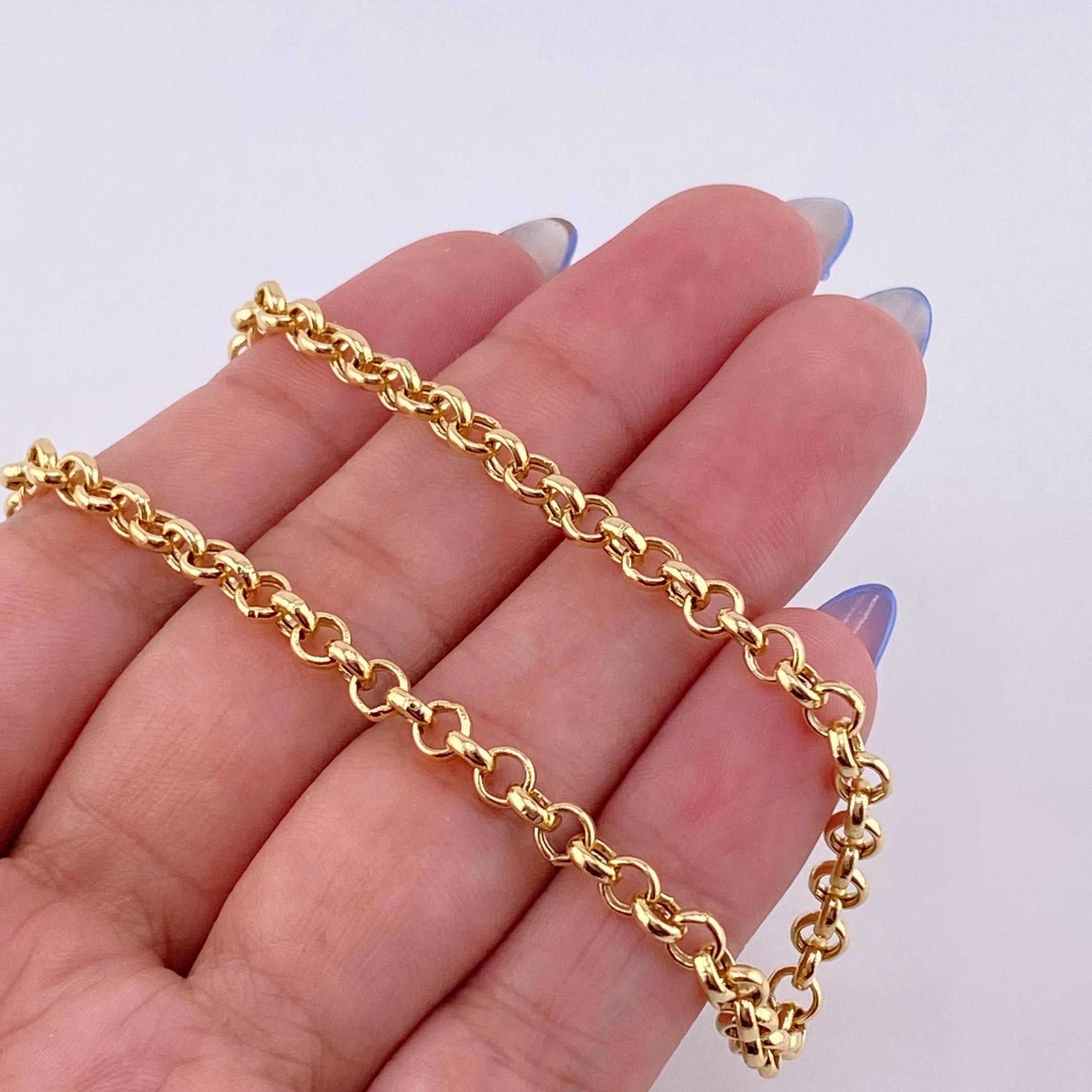 Roll On Chain 13gr / 23 1/2 in / 4.3mm 18K Yellow Gold +3