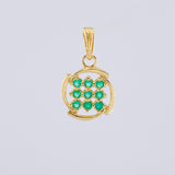 Dije Espiral Triki Esmeraldas 18pts 1.45gr / 3/4 in / Oro Amarillo 18K ©