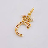Dije Corona Letra C 1.6gr / 1 in / Oro Amarillo 18K