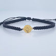 Black Bracelet Charm San Benito 0.6gr / Plain 18K Gold &