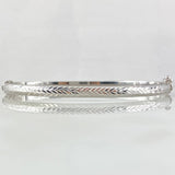 Pulso Aro Espiga Diamantado 4.55gr / 19cm / 4mm Oro Blanco +4 18K ©