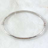 Pulso Aro Espiga Diamantado 4.55gr / 19cm / 4mm Oro Blanco +4 18K *