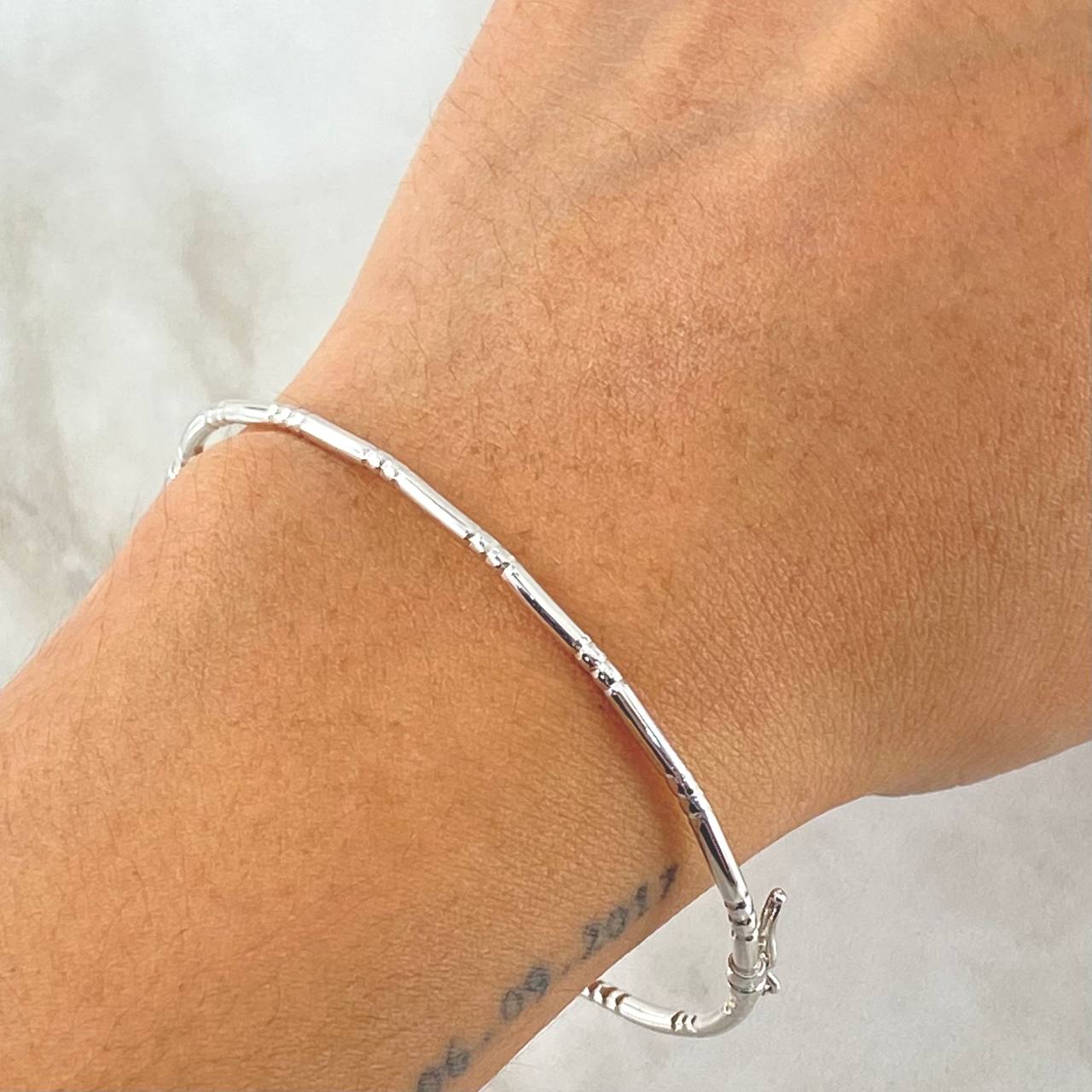 Bracelet 2.75gr / 7.9in / 2.5mm White Gold +4 18K *