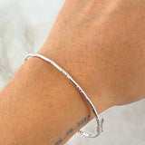 Bracelet 2.75gr / 7.9in / 2.5mm White Gold +4 18K *
