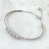 Bracelet 7.1gr / 7.1in / 3mm White Zirconia White Gold 18K +4$