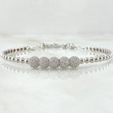Bracelet 7.1gr / 7.1in / 3mm White Zirconia White Gold 18K +4$