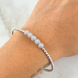 Bracelet 7.1gr / 7.1in / 3mm White Zirconia White Gold 18K +4$