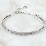 Pulso Aro Carril Espiral Lisa 6.2gr / 18cm / 3mm Circones Blancos Oro Blanco +4 18K *