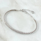 Pulso Aro Carril Espiral Lisa 6.2gr / 18cm / 3mm Circones Blancos Oro Blanco +4 18K *