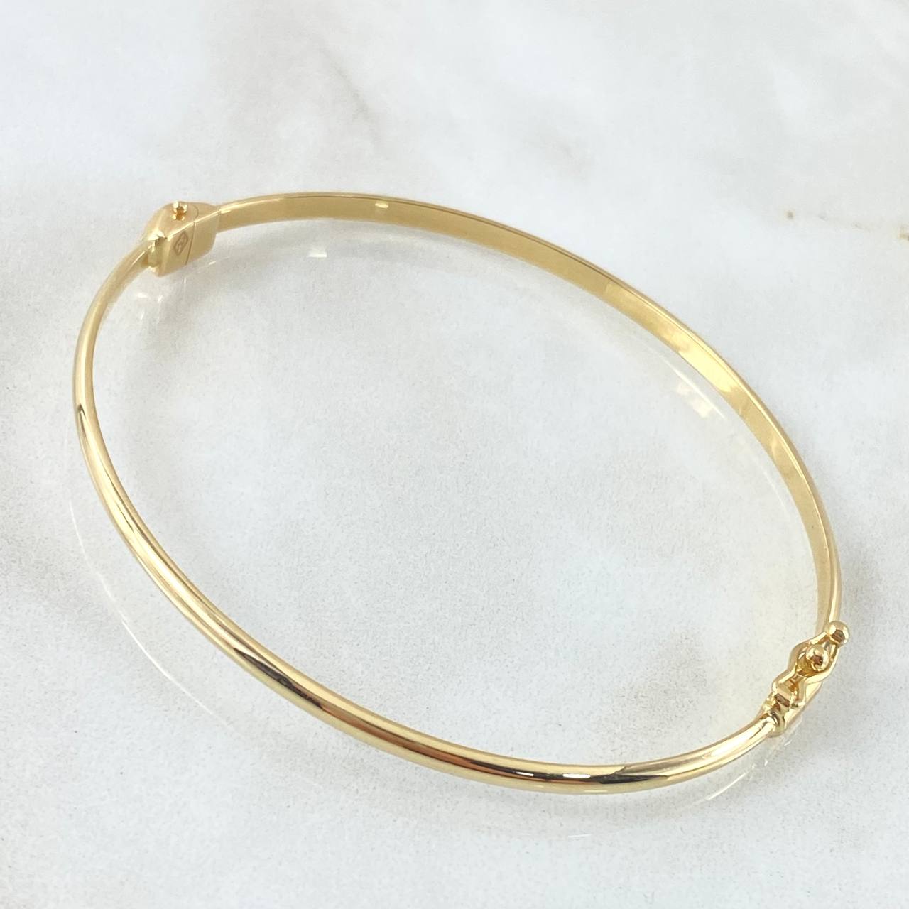 Pulso Aro Liso 5.1gr / 20cm / 3mm Oro Amarillo +4 18K ©