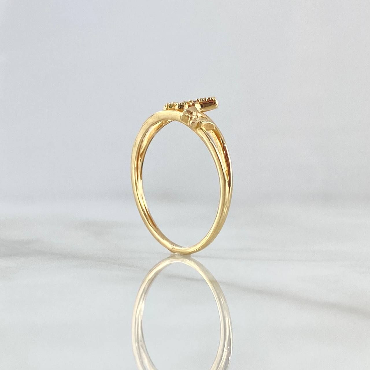Butterfly Ring Diapausas 1.9gr / T6 1/4 / Multicolor Zircons 18K Yellow Gold