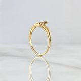 Butterfly Ring Diapausas 1.9gr / T6 1/4 / Multicolor Zircons 18K Yellow Gold