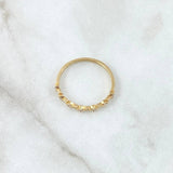 Seven Cubic Alamas Ring 1.4gr / T6 1/4 / White Zircons 18K Yellow Gold