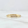 Orion Rail Ring 1.4gr / T6 3/4 / White Zircons 18K Yellow Gold ©