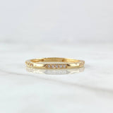 Orion Rail Ring 1.4gr / T6 3/4 / White Zircons 18K Yellow Gold ©